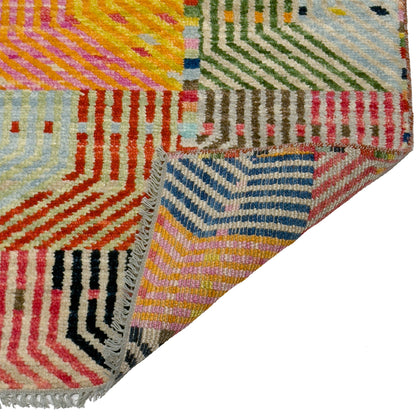 Capel Marketplace Area Rug - Green Multi - Back View