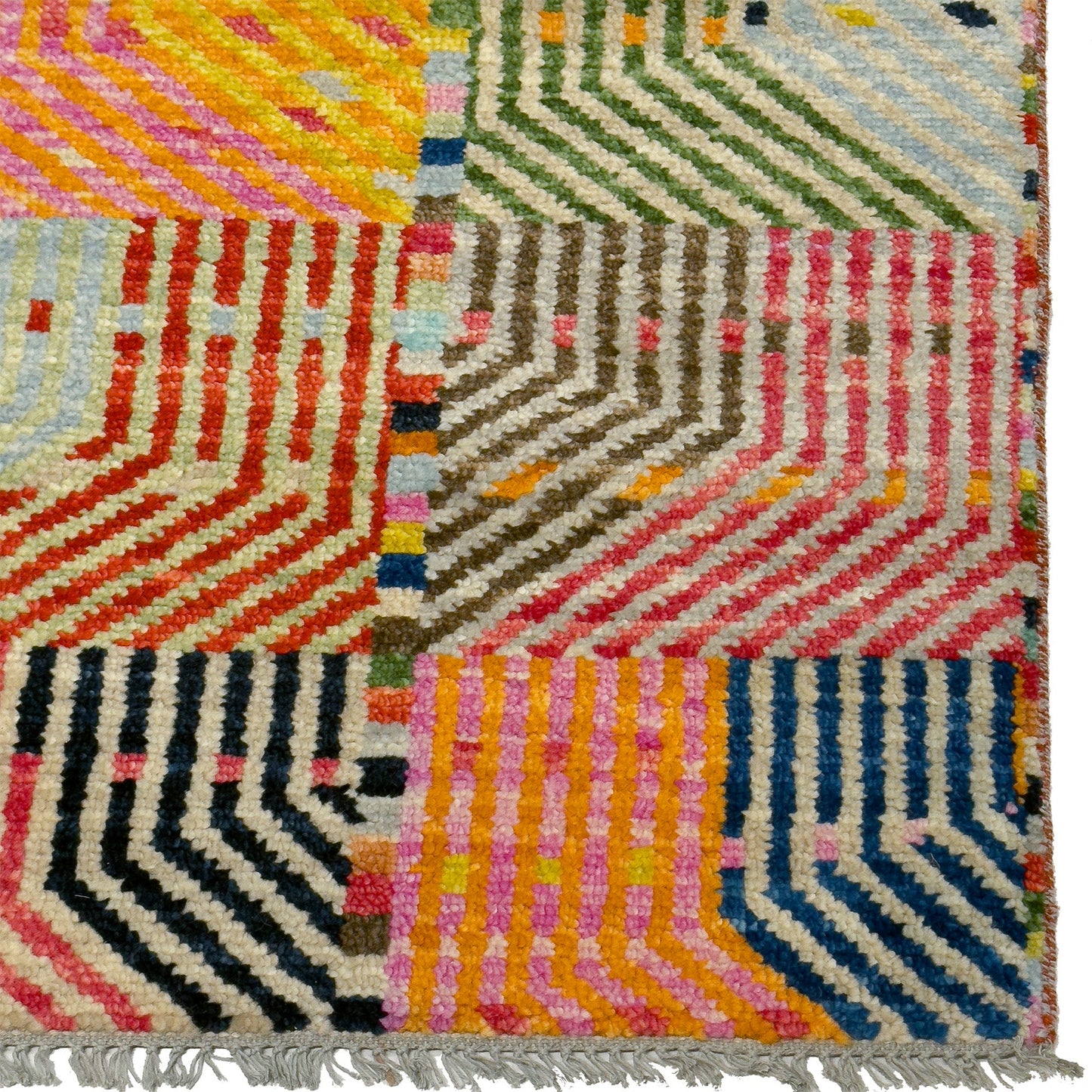 Capel Marketplace Area Rug - Green Multi - Corner View