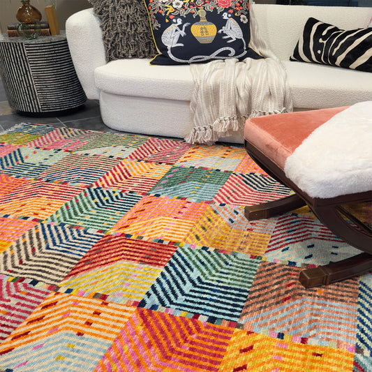 Capel Marketplace Area Rug - Green Multi - Lifestyle View