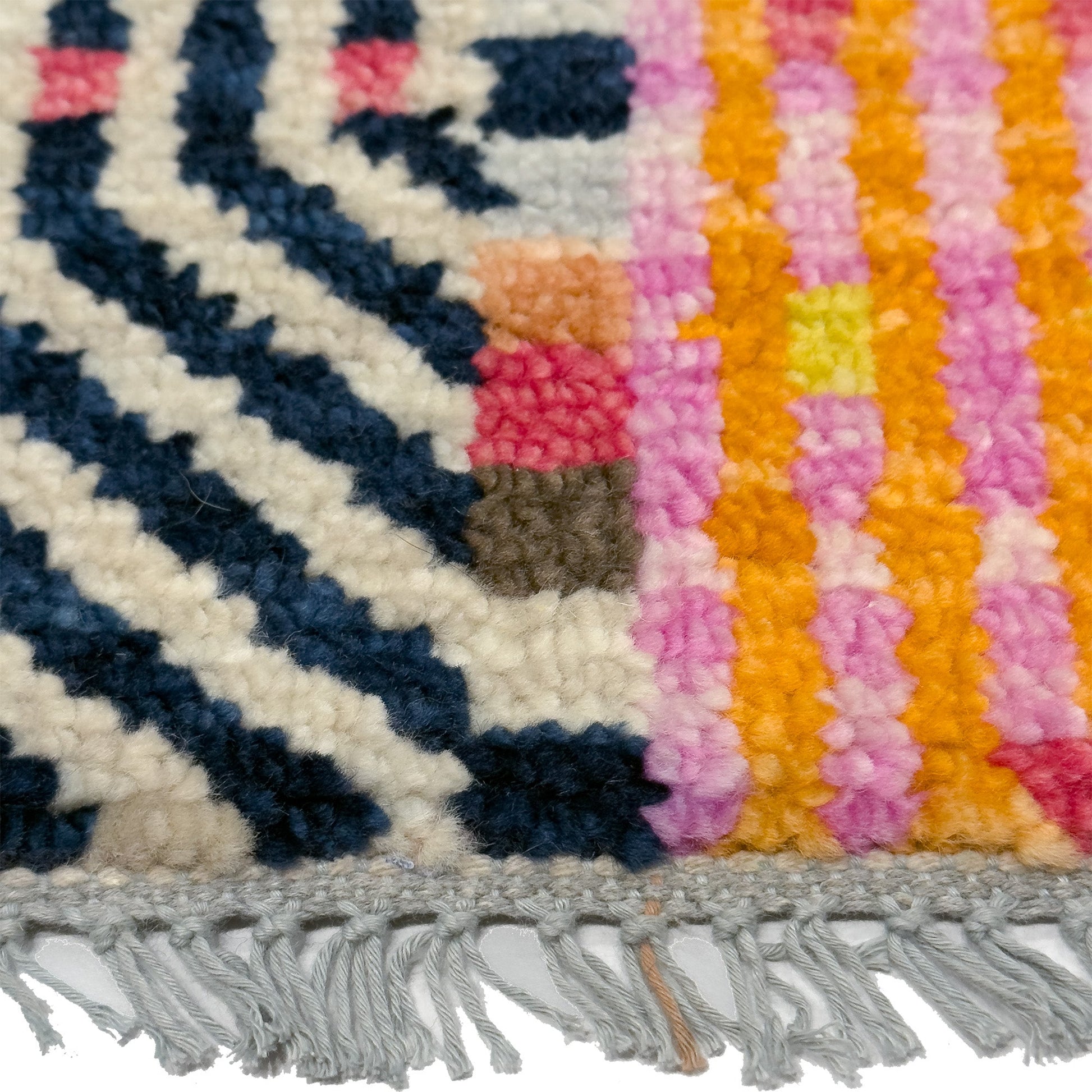 Capel Marketplace Area Rug - Green Multi - Cross-Section View