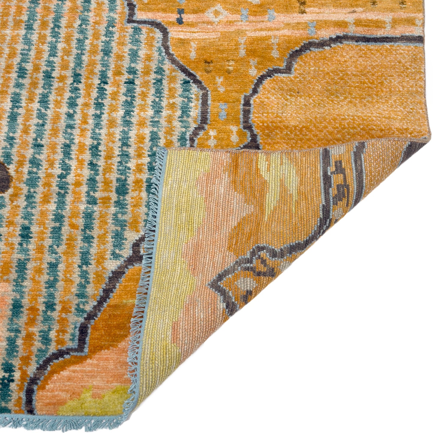 Capel Marketplace Area Rug - Terra Cotta Multi - Back View