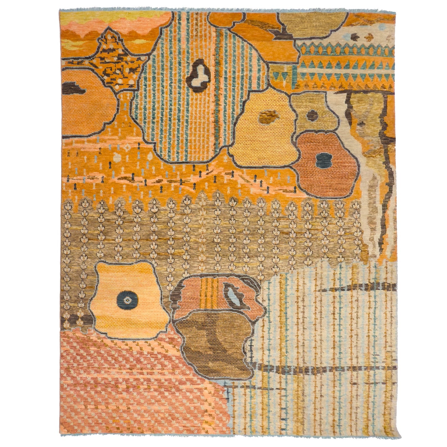 Capel Marketplace Area Rug - Terra Cotta Multi