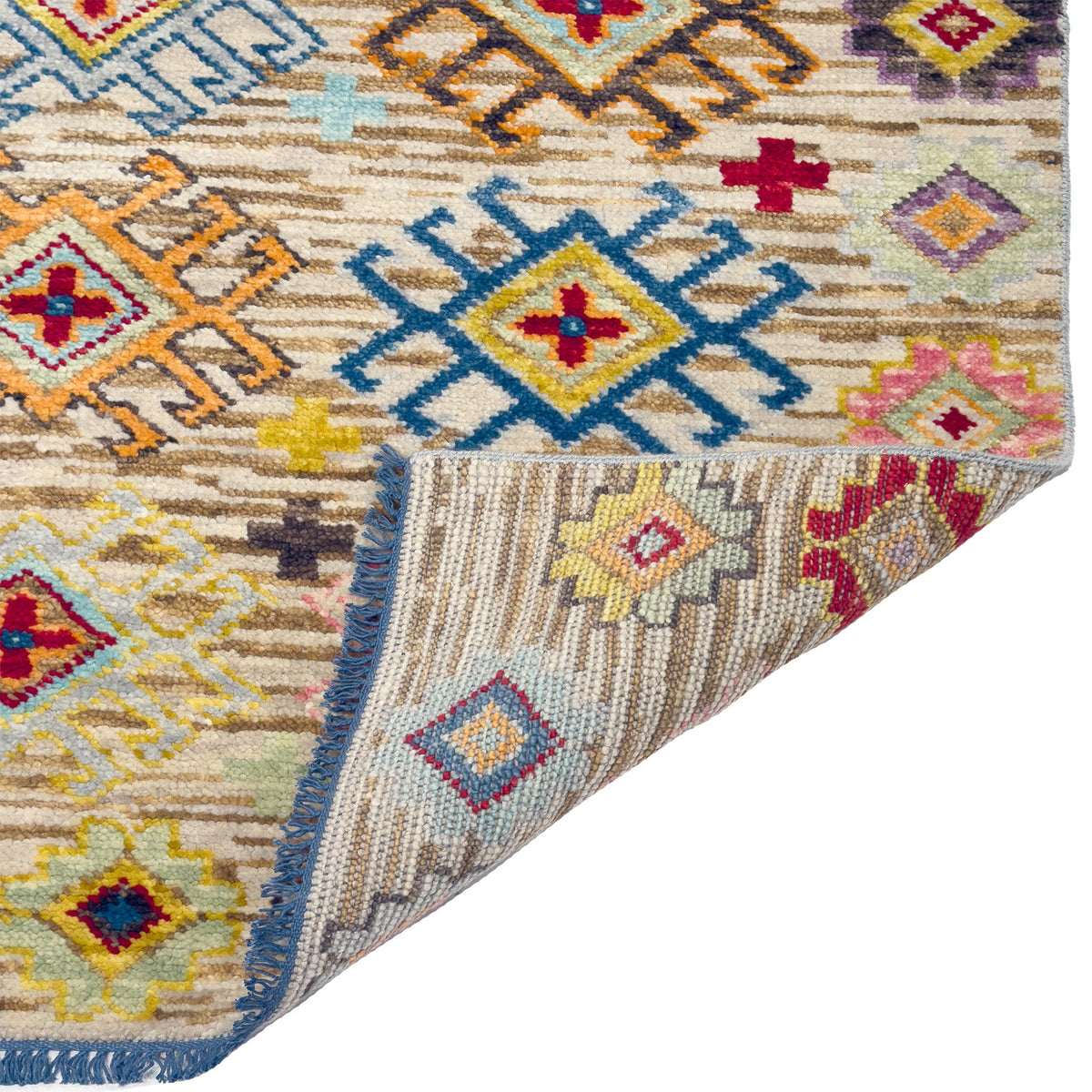 Capel Marketplace Area Rug - Cinnamon Multi - Back View