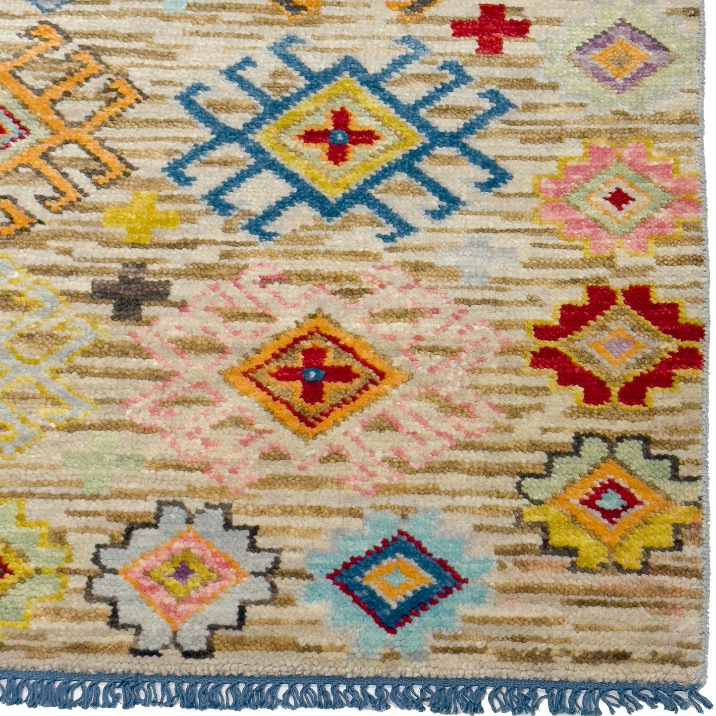 Capel Marketplace Area Rug - Cinnamon Multi - Corner View