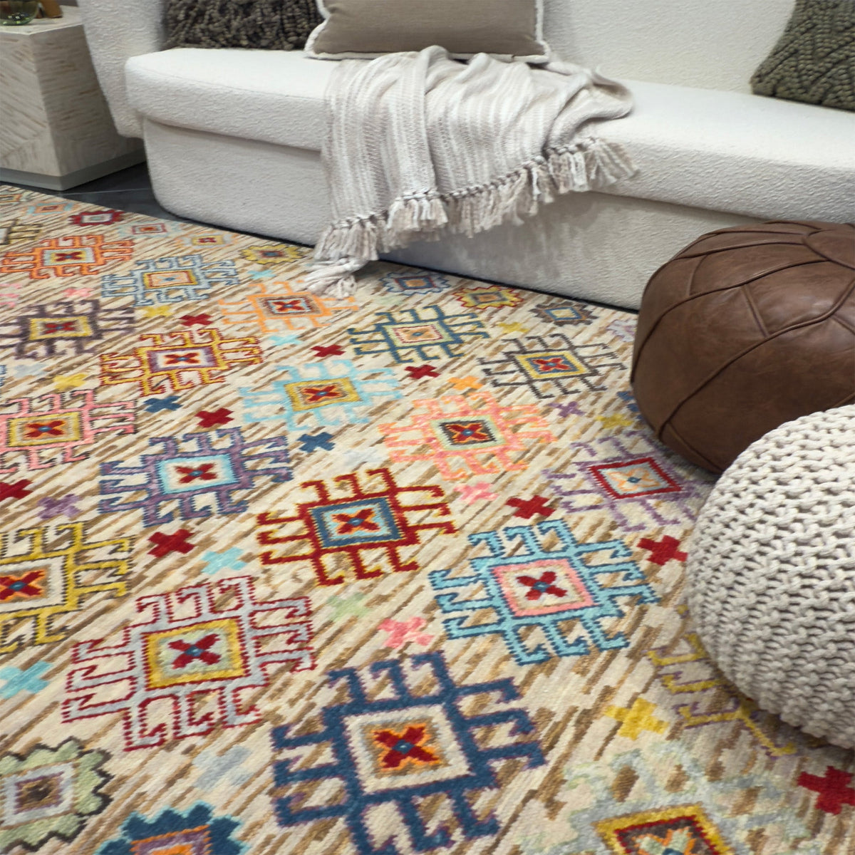 Capel Marketplace Area Rug - Cinnamon Multi - Lifestyle View
