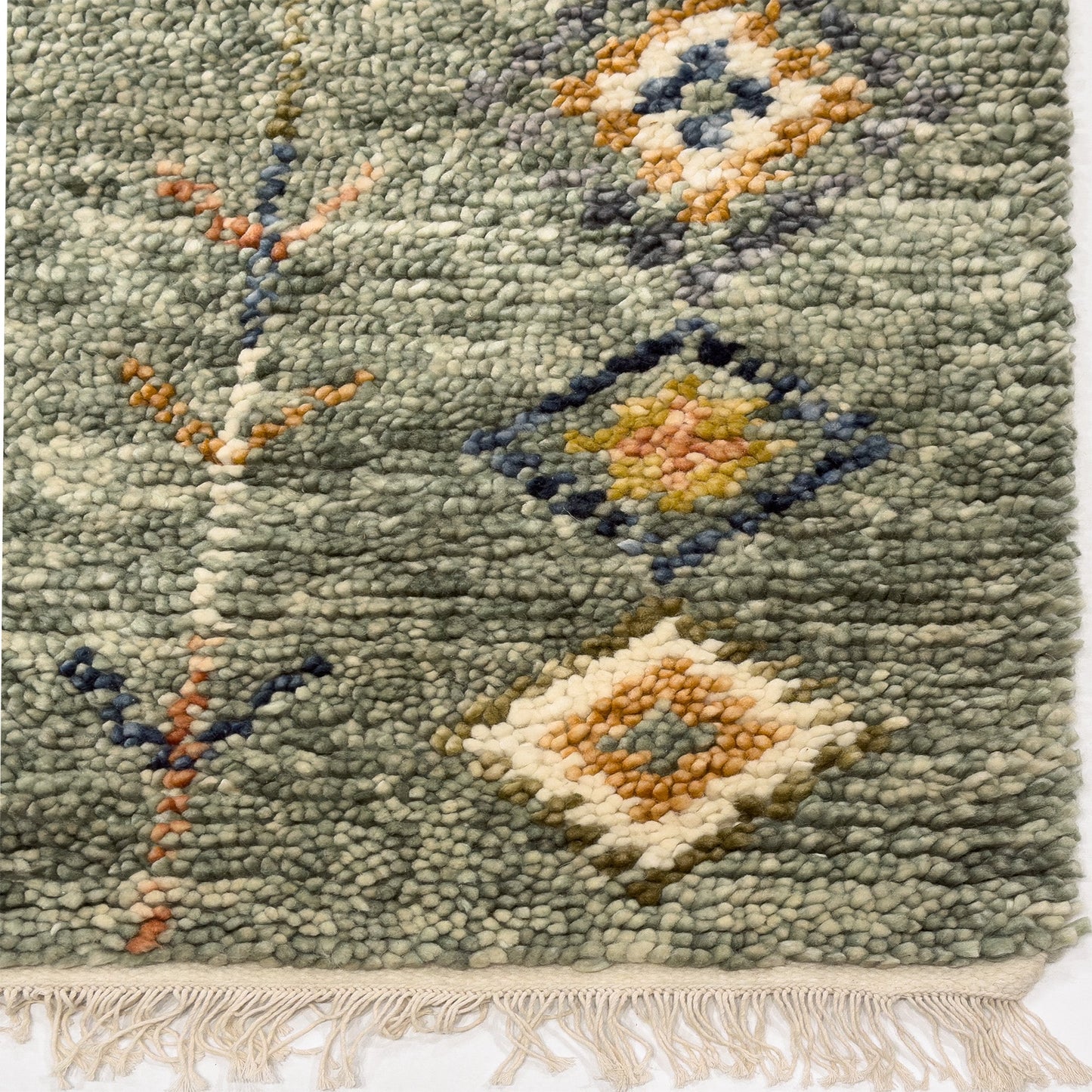 Capel Morocco Area Rug - Green Multi - Corner View