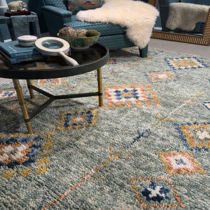 Capel Morocco Area Rug - Green Multi - Lifestyle View