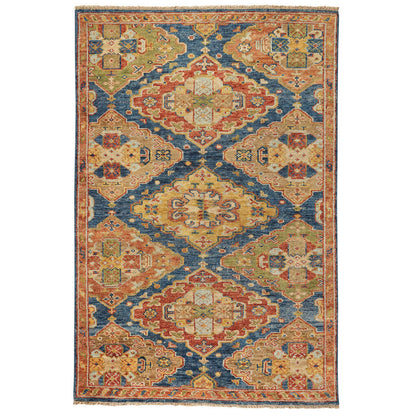 Charise Rug – Kazak Blue Multi – cabin lodge area rug