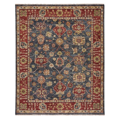 Charise Rug – Peshawar Slate Ruby – cabin lodge area rug