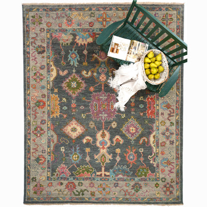 Verve Dark Gray Multi Rug – detail view