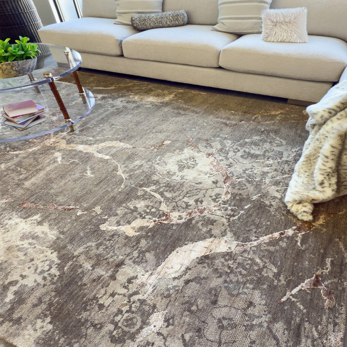 Capel Kaiso Area Rug - Steel - Lifestyle View