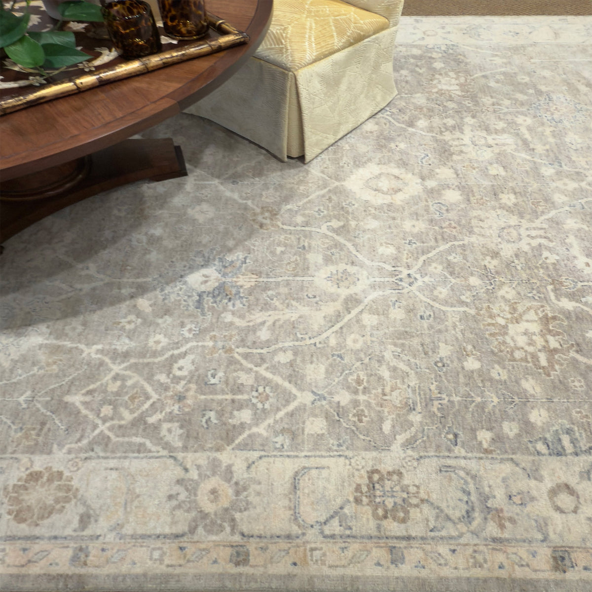 Capel Tapestry Area Rug - Gray - Lifestyle View