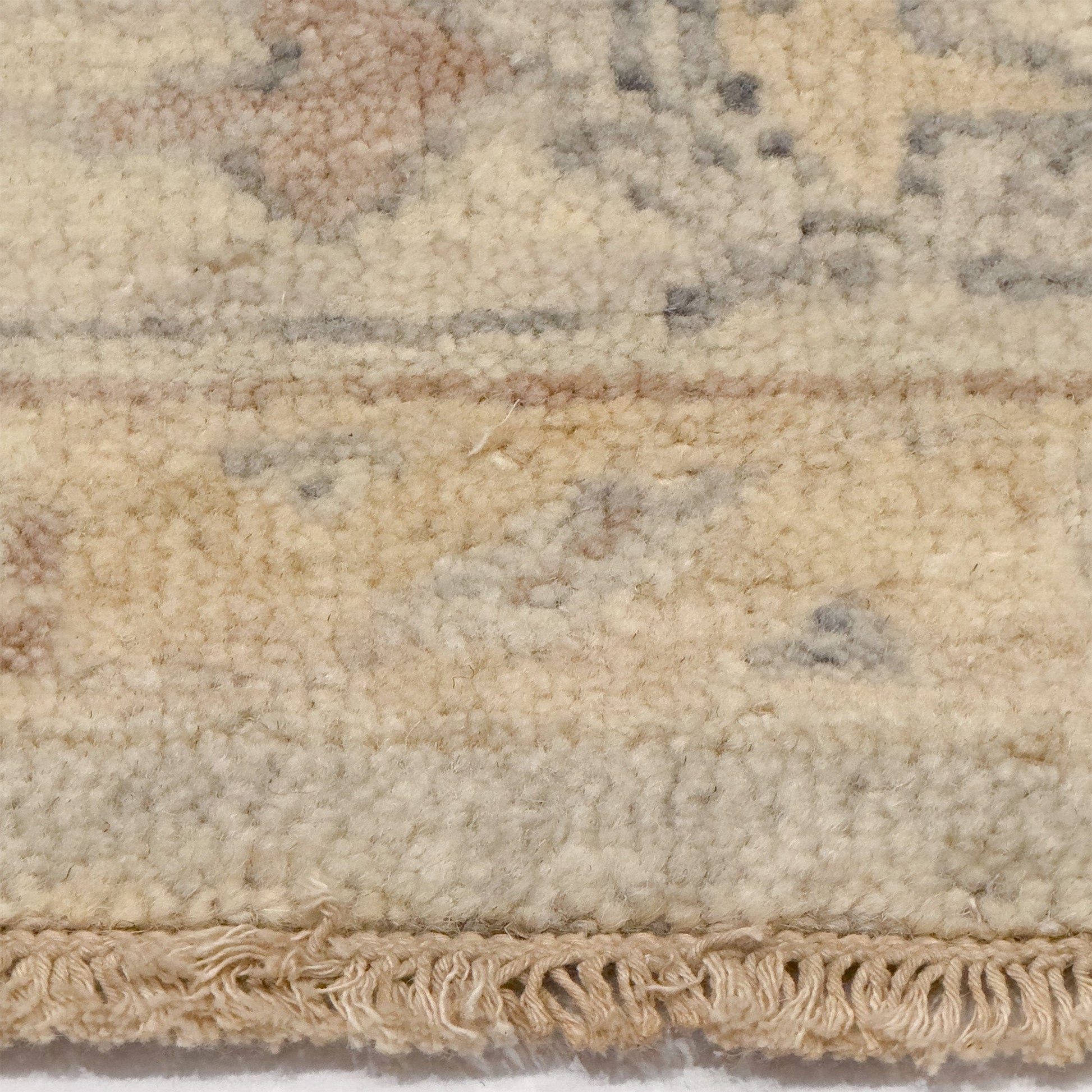 Capel Tapestry Area Rug - Gray - Cross-Section View