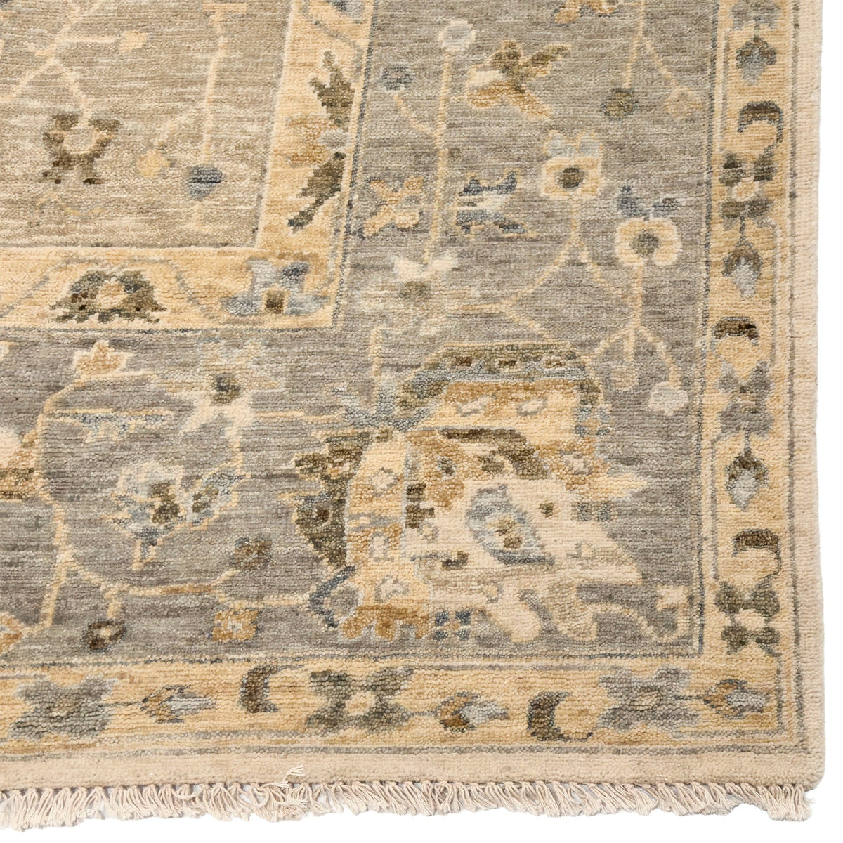 Capel Tapestry Area Rug - Nickel - Corner View
