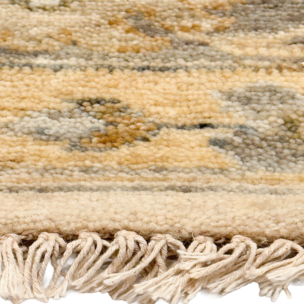 Capel Tapestry Area Rug - Nickel - Cross-Section View