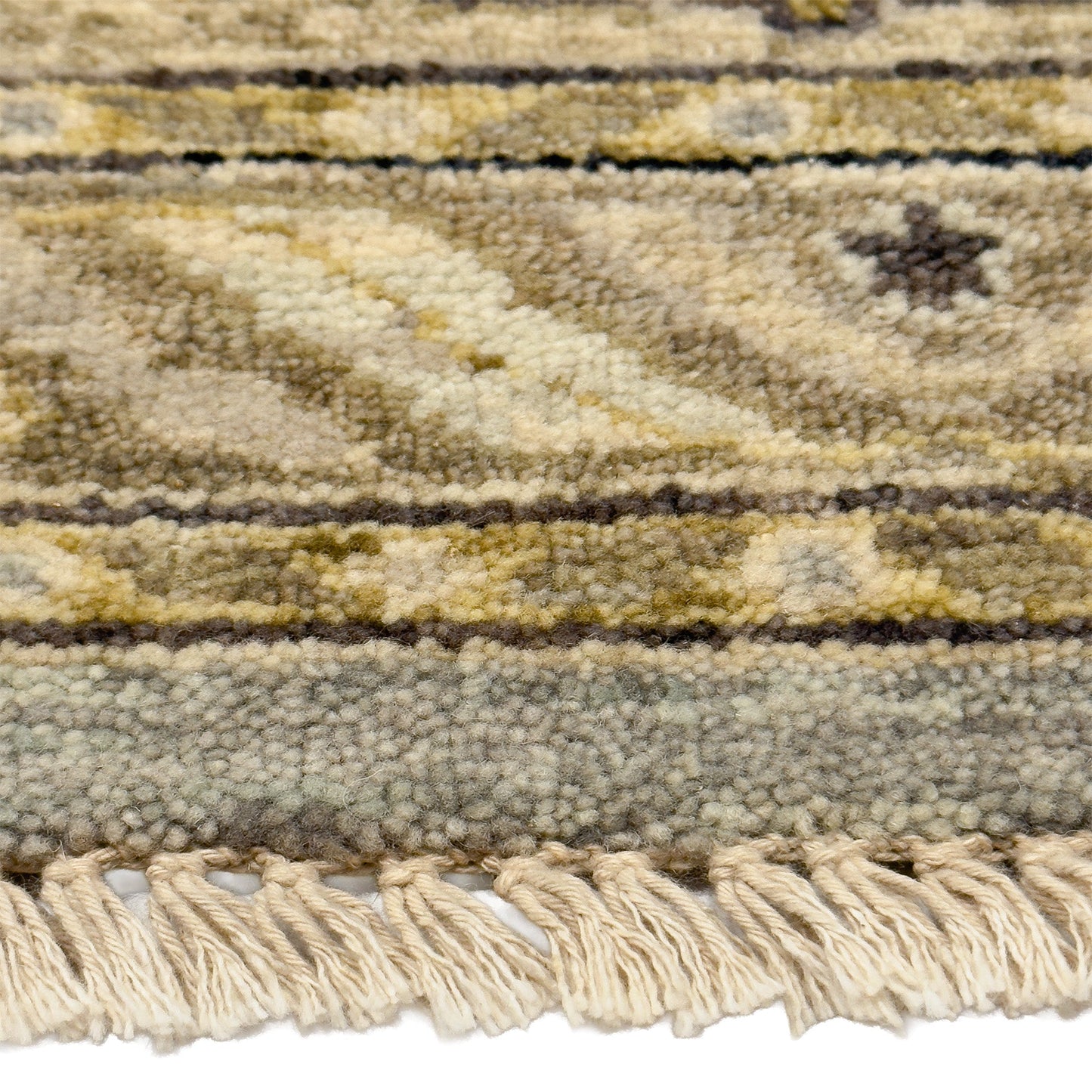 Capel Tapestry Area Rug - Stonebrash - Cross-Section View