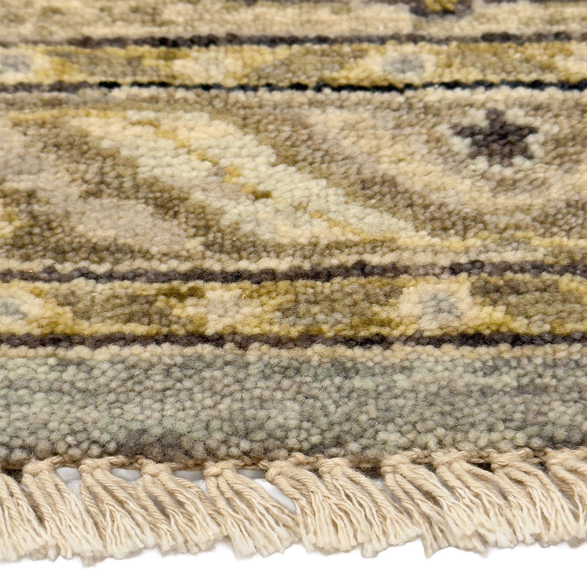Capel Tapestry Area Rug - Stonebrash - Cross-Section View