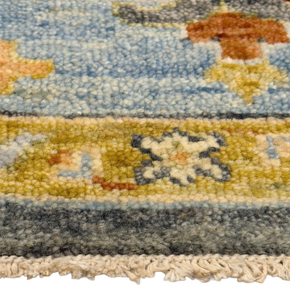 Capel Tapestry Area Rug - Cobalt - Cross-Section View
