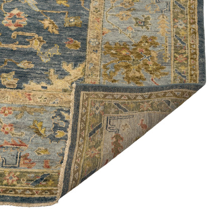 Capel Tapestry Area Rug - Azure - Back View