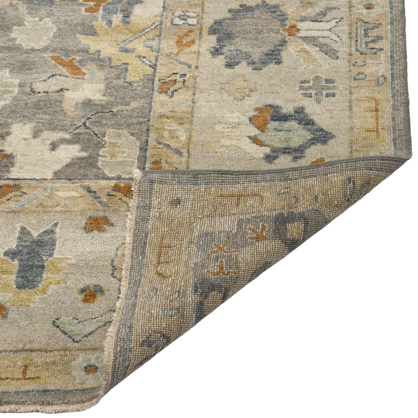 Capel Tapestry Area Rug - Tan - Back View