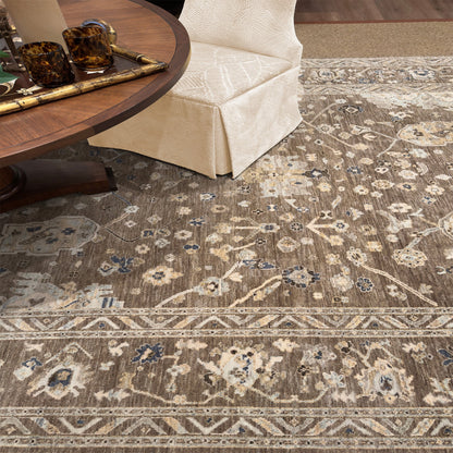 Capel Tapestry Area Rug - Chestnut - Lifestyle View