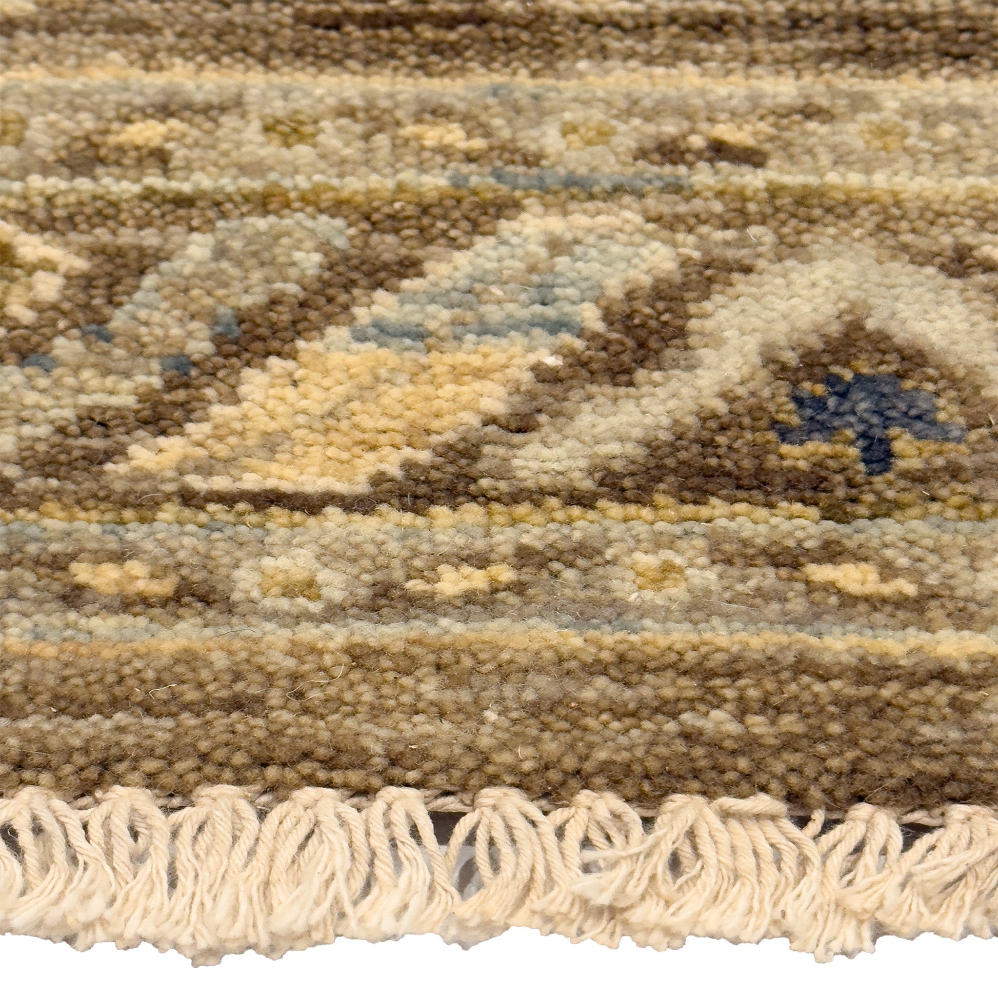 Capel Tapestry Area Rug - Chestnut - Cross-Section View