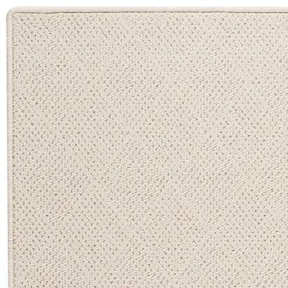 White Wicker Rug – Serged – detail view