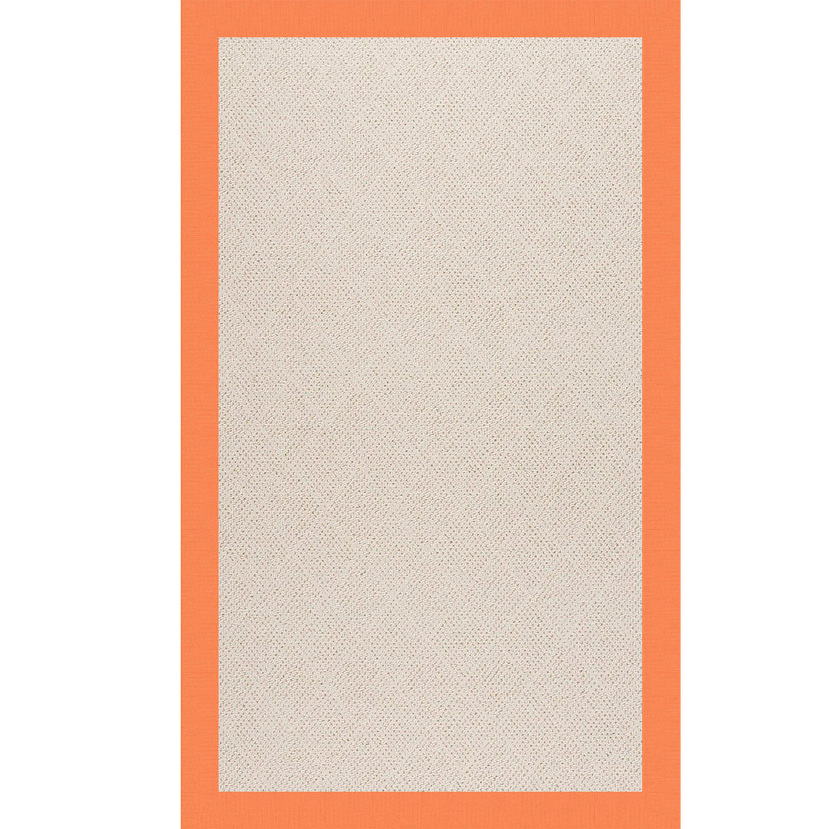 Creative Concepts Rug – White Wicker Canvas Tangerine – detail view