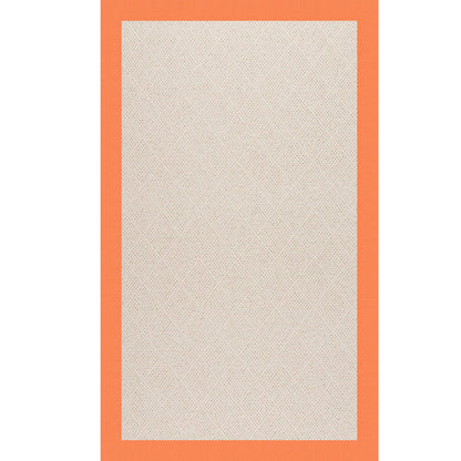 Creative Concepts Rug – White Wicker Canvas Tangerine – detail view