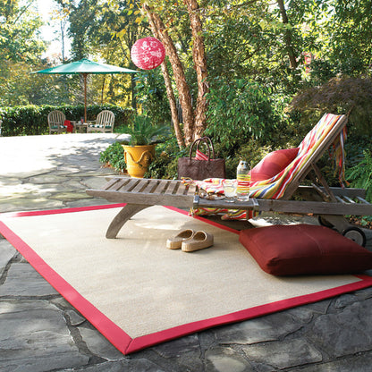 Creative Concepts Rug – Sisal Canvas Jockey Red – room setting