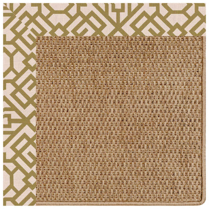 Islamorada Rug – Basketweave Lattice Pesto – cabin lodge area rug