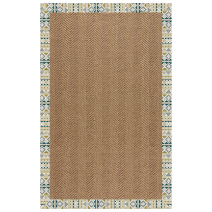 Islamorada Rug – Herringbone Inca Lime – detail view