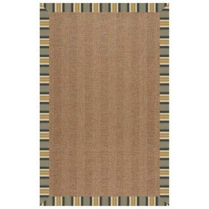 Islamorada Rug – Herringbone Long Hill Ebony – detail view
