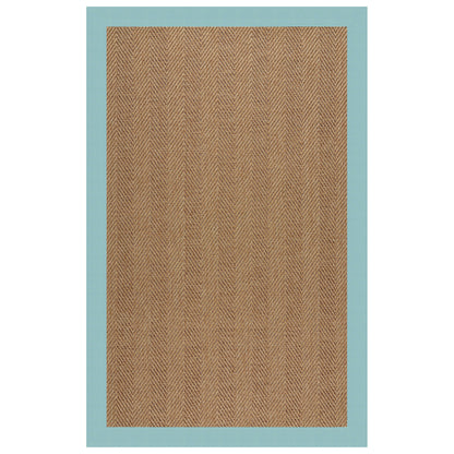 Islamorada Rug – Herringbone Canvas Aquatic – detail view