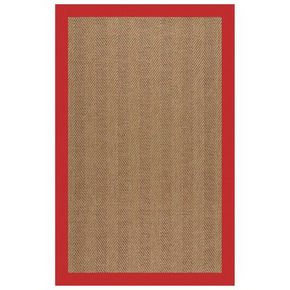 Islamorada Rug – Herringbone Canvas Jockey Red – detail view