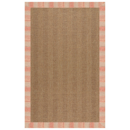 Islamorada Rug – Herringbone Sicily Vino – detail view