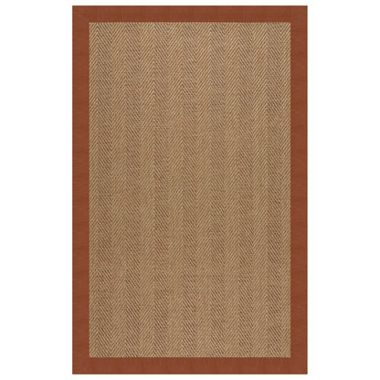Islamorada Rug – Herringbone Classic Saddle – detail view
