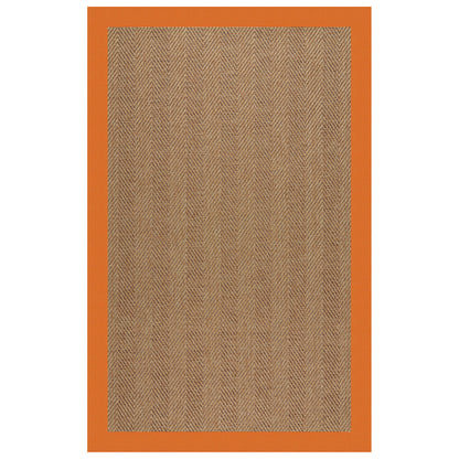 Islamorada Rug – Herringbone Canvas Tangerine – detail view