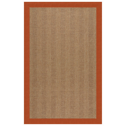 Islamorada Rug – Herringbone Classic Persimmon – detail view