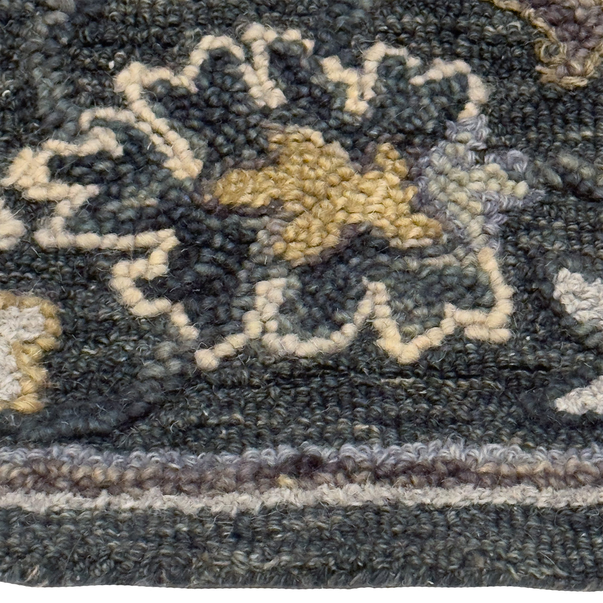 Capel Shakta-Allegra Area Rug - Blue Jean Multi - Cross-Section View