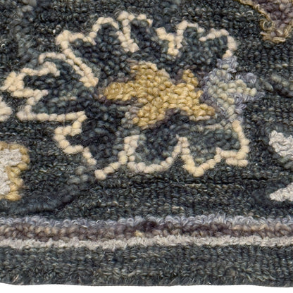 Capel Shakta-Allegra Area Rug - Blue Jean Multi - Cross-Section View
