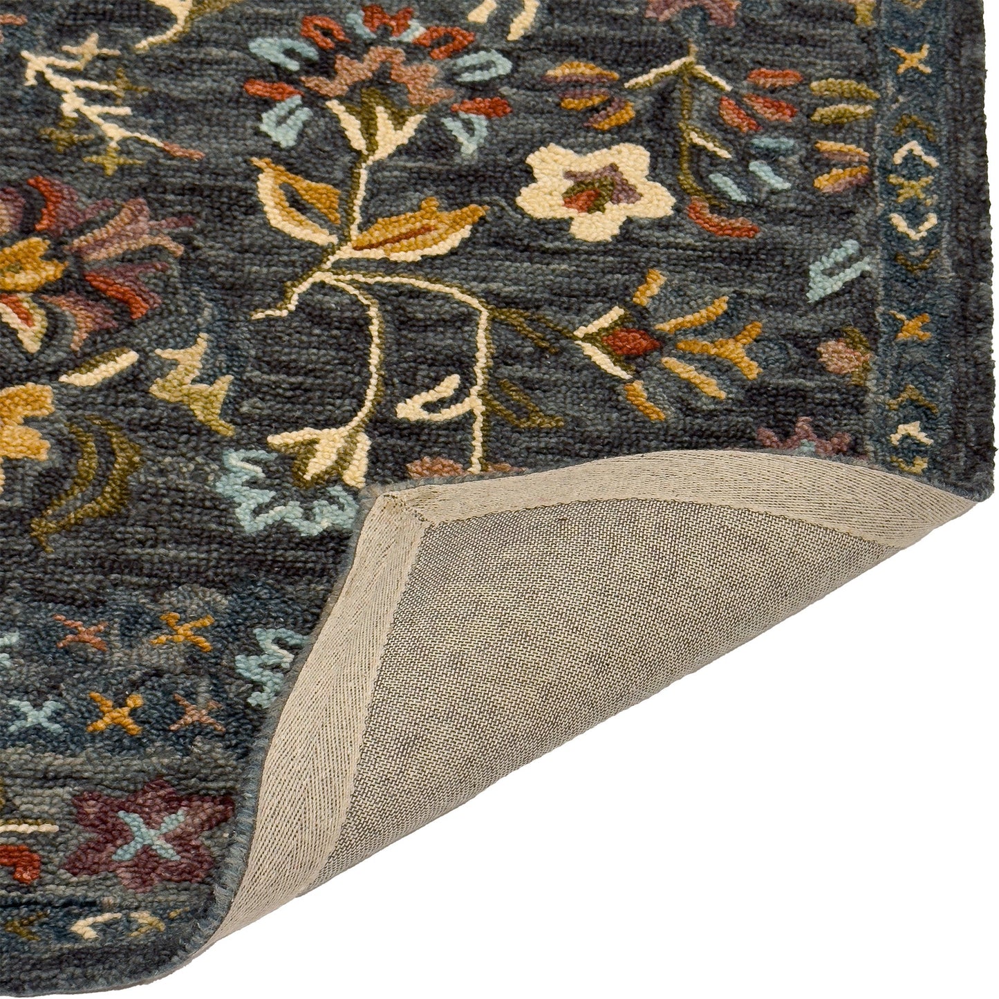 Capel Shakta-Valentina Area Rug - Dk. Blue Multi - Back View
