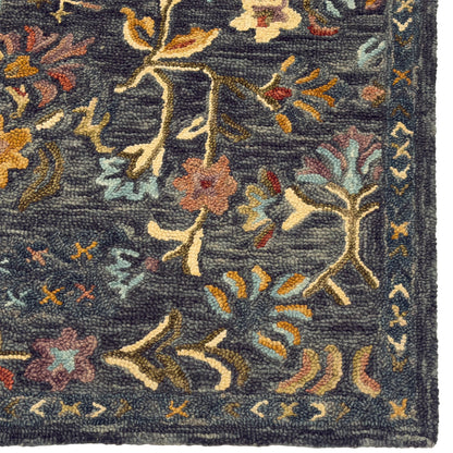 Capel Shakta-Valentina Area Rug - Dk. Blue Multi - Corner View