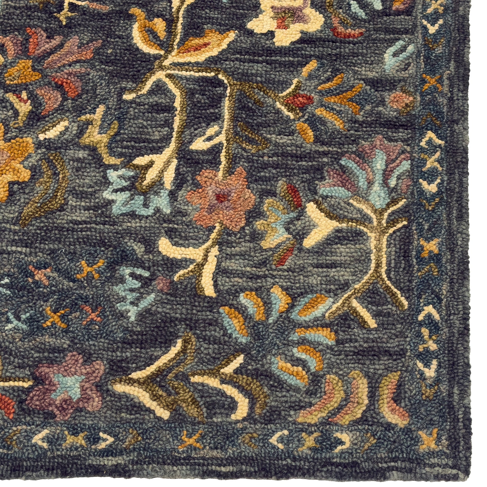 Capel Links Area Rug - Coal/Tan