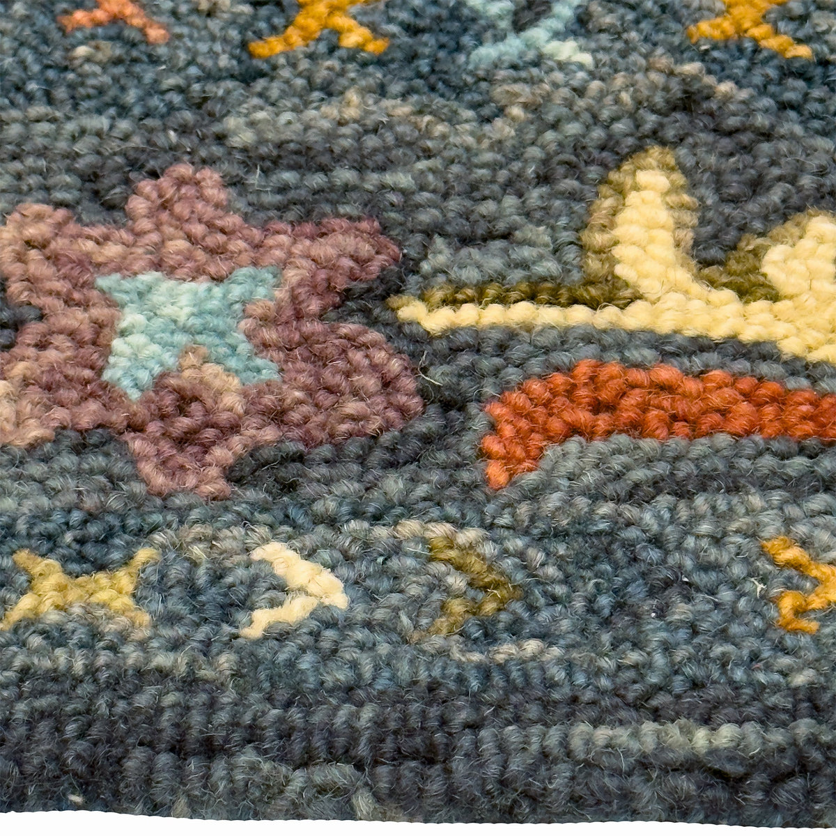 Capel Shakta-Valentina Area Rug - Dk. Blue Multi - Cross-Section View