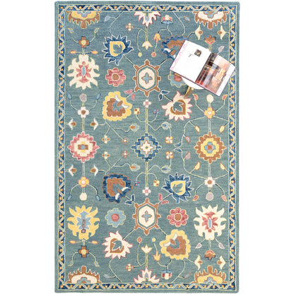 Avanti Rug – Mahal Teal – detail view