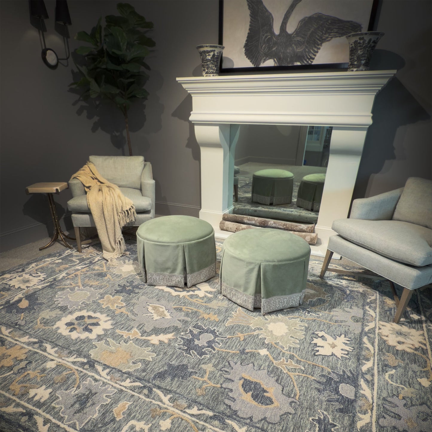 Capel Shakta-Beatrice Area Rug - Faded Denim - Lifestyle View