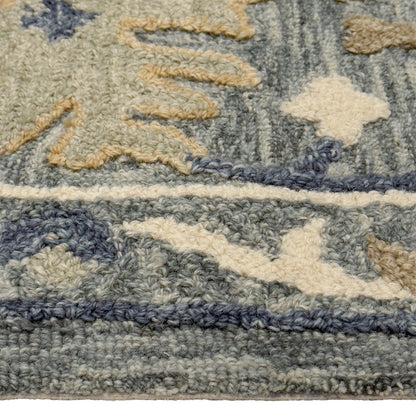 Capel Shakta-Beatrice Area Rug - Faded Denim - Cross-Section View