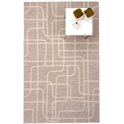 Lineas Graphite Rug – detail view