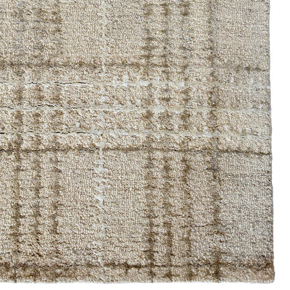 Tartan Neutral Rug – close up